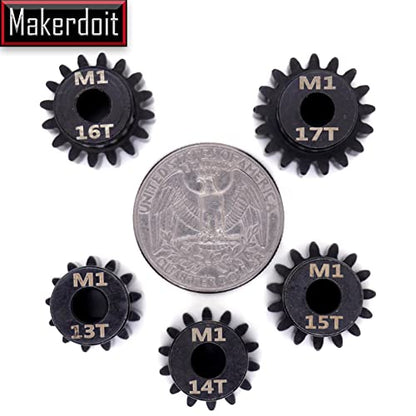 Mod 1 Pinion Gear 5mm 13T 14T 15T 16T 17T Mod1 M1 Pinion Gear 5mm Shaft - size: 13T 14T 15T 16T 17T