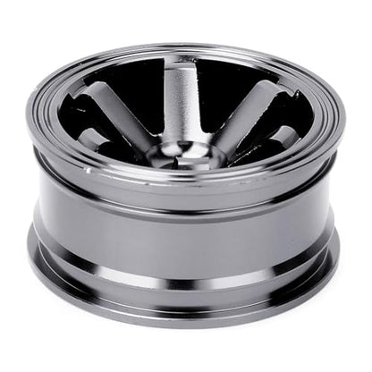 HERCHR RC Wheel Rims Set, 12mm Hex Hub Aluminum Alloy On Road Wheels Rims Metal for 1/10 Scale RC Crawler Car Touring Drift Street Tyres Wheels Accessory(Black) - color: Black