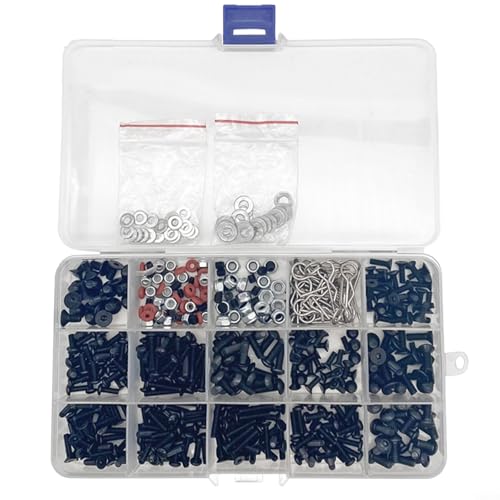 520 Pieces Of RC Screws Kit For Model Vehicles, Comes In A Transparent Organizer Box For Convenience