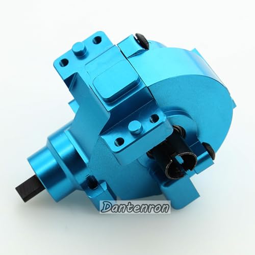 1/10 RC Electric Car Front Drive Diff Gear Box Assembly Set Upgraded Parts Compatible with 1:10 Car HSP Redcat Himoto Volcano EPX 94106 94107 94108 94111 94123 (Blue) - color: Blue