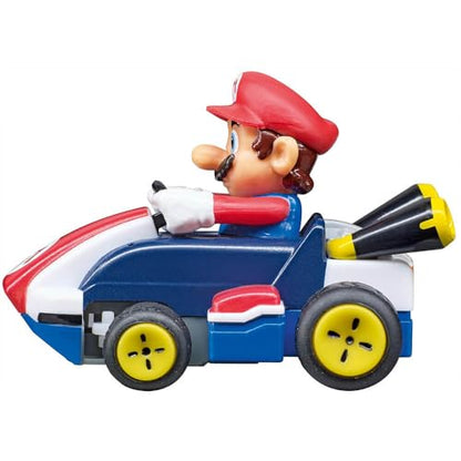 Carrera RC Nintendo Mario Kart 2.4 GHz Mini Collectible Radio Remote Control Toy Car Vehicle - Mario | Official Licensed Mario Miniature Collectible Toy RC Car for Kids 6+, Ready To Run, Rechargeable Battery, Radio RC Racing - style: Mario