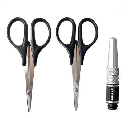 0-14mm RC Body Reamer Hole Pucher Curved&Straight Scissors RC Tools for RC Car Truck Bodyshell Hobby Repair