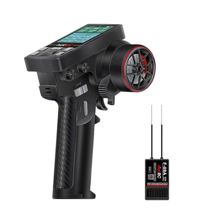 Hot RC CT-10B 8 Channel Color Screen Remote Control 2.4G 8CH Radio Transmitter and Receiver for Climbing Drift Vehicle RC Car Ship Tank (CT-8B with F-08A) - color: Ct-8b With F-08a