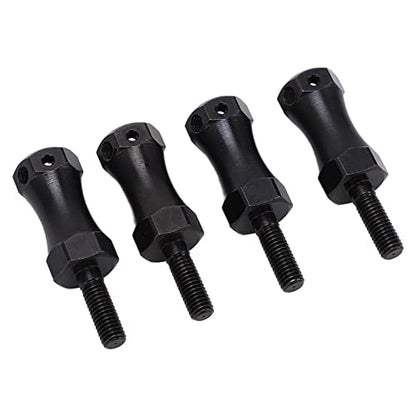 Wheel Extension Hex Drive Hub Adapter, Widen 20mm Steel Enhance Performance RC Extended Wheel Hex Coupler Black 42mm Length 12mm Hex Diameter for 1/10 RC Cars