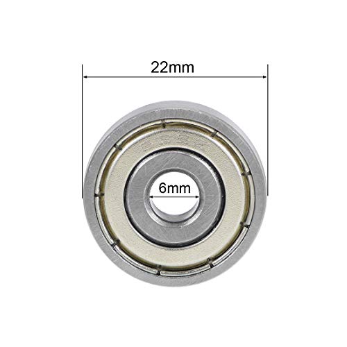 uxcell 636ZZ Deep Groove Ball Bearings Z2 6mm X 22mm X 7mm Double Shielded Carbon Steel 2pcs - size: 6mmx22mmx7mm