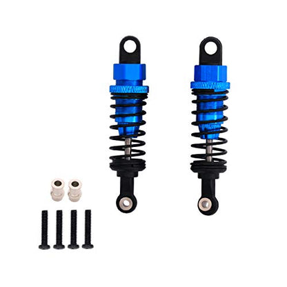2PCS Alloy Aluminum Shock Absorber Replacement Compatible with WLtoys 1/18 RC Car A949 A959 A969 A979 K929 A959-b A969-b A979-b K929-b Metal Upgrade Accessories (Blue)