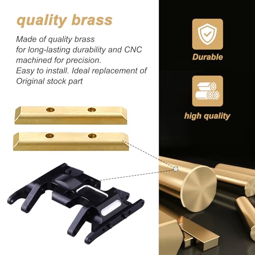 SCX24 Skid Plate and Brass Chassis Weight Bar Upgrades for Axial SCX24 Gladiator Bronco Deadbolt C10 Wrangler