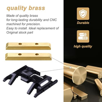SCX24 Skid Plate and Brass Chassis Weight Bar Upgrades for Axial SCX24 Gladiator Bronco Deadbolt C10 Wrangler