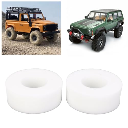 RC Crawler Insert, 1 Pair RC Car Tire Foam Insert Secure Support Elastic Shock Absorbing Tire Sponge for Crawler Car (55MM