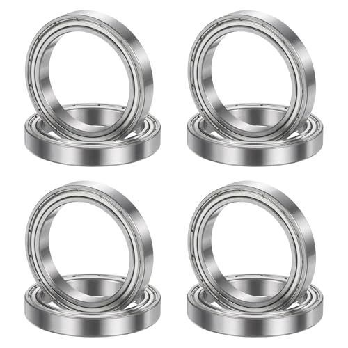 uxcell 8Pcs 6807ZZ 35mmx47mmx7mm Deep Groove Ball Bearings, Double Metal Shielded Bearing Steel ABEC5 High Performance for Industrial Machinery Precision Transmission, Silver - size: 6807ZZ 35mmx47mmx7mm