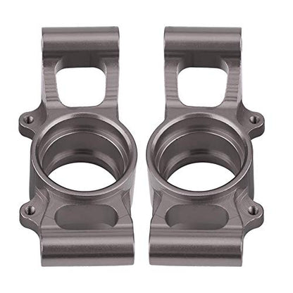 Dilwe 2Pcs RC Car Rear Hub Carriers, Aluminium Alloy RC Rear Axle Hub Carrier for 1/5 Scale RC Car Upgrade Part RC Accessories(Gray)