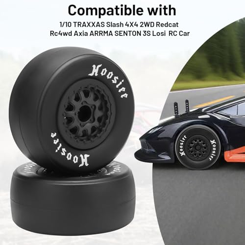 1/10 RC Short Course Racing Car Tires, daitoku 12mm Hex RC Truck Wheels and Tires for TRAXXAS Slash 4X4 2WD Redcat Rc4wd Axia ARRMA SENTON 3S Losi