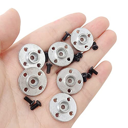 Honbay 6PCS Metal Servo Arms Horn Aluminum Round 25T Standard Servo Disc with Screw for RC Robot Boat Car Airplane Hop-up Parts