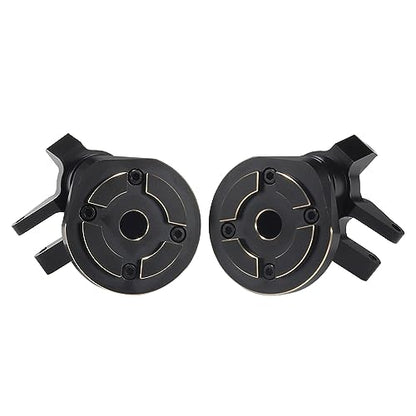 Black Brass Weight Steering Knuckles & Portal Cover Set for Axial Capra SCX10 III AR45P SuperShafty CP44 Vanquish F9 Axle (Portal Weight Set 2)