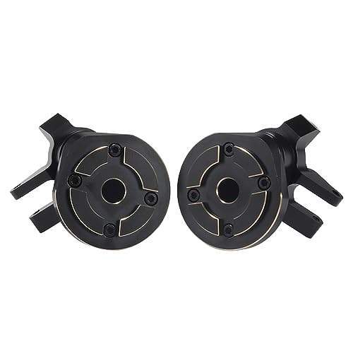 Black Brass Weight Steering Knuckles & Portal Cover Set for Axial Capra SCX10 III AR45P SuperShafty CP44 Vanquish F9 Axle (Portal Weight Set 2)