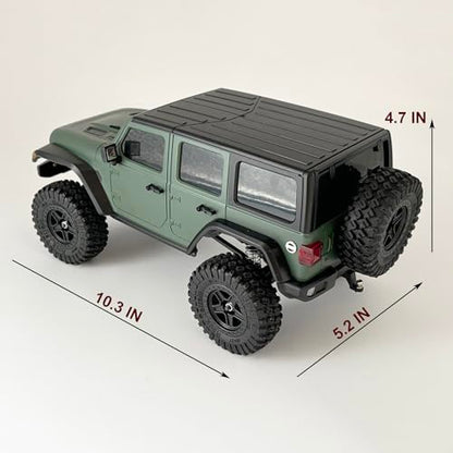 WPLDEWAN 1/18 RC Crawler RC Jeep Remote Control Truck Off Road RC Rock Crawler 4x4 RTR All Terrain 370 Brushed Motor 2.4GHz Fully Proportional 3 Range Speed Upgrade Chassis Model Hobby Toy for Adult