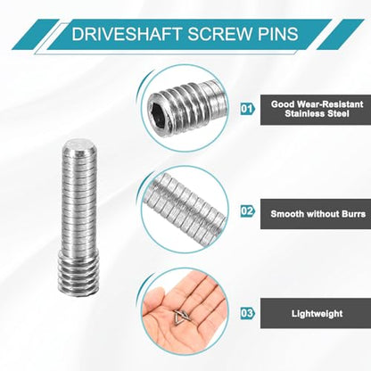 MECCANIXITY 5 Pack Driveshaft Screw Pins, M3x11x3mm Universal Stainless Steel Drive Shaft Screw Pins, RC Car Repair Parts for Electric Car/Truck Replacement - size: M3x11x3mm