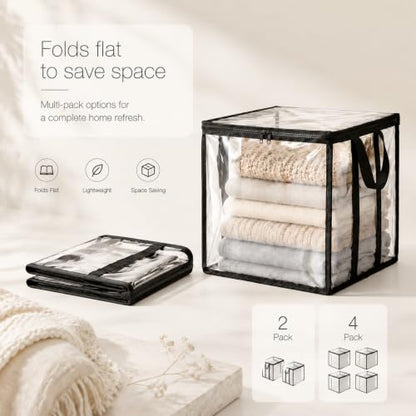 4-Pack Clear Storage Bag 11.8", Small PVC Soft Organizer with Double Handles & Zipper, Waterproof Mini Tote for Toys, Shoes, Makeup, Craft Supplies - size: Small