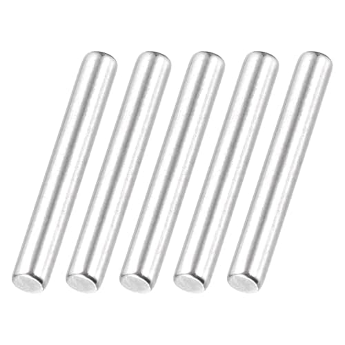 MECCANIXITY 60 Pack Dowel Pin Wheel, 2x12mm Steel Hex Wheel Hub Nut Pin Replacement for DIY RC Car Truck Boat Helicopter Model Part, Silver - size: 2x12mm