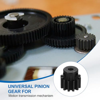 uxcell 2Pcs 1.5 Mod 12T Spur Gear 5mm Bore, 1045 Steel Pinion Gear Black Surface Treatment, 20° Pressure Angle, for Spur Rack and RC Model Car or Motor DIY(15mm) - size: 1.5 Mod 12T, 5mm x 15mm