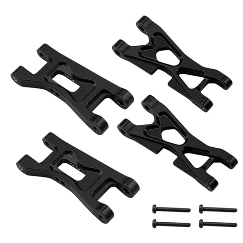 Front Rear Suspension Arms Set Meta Aluminum for Losi Micro b Upgrades Parts 1/24 Accessories Rc Car 2WD Buggy RTR LOS00007 Rep(Black) - color: Black
