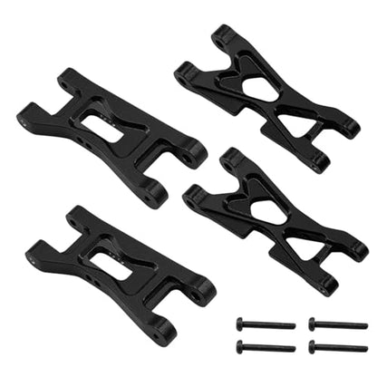 Front Rear Suspension Arms Set Meta Aluminum for Losi Micro b Upgrades Parts 1/24 Accessories Rc Car 2WD Buggy RTR LOS00007 Rep(Black) - color: Black
