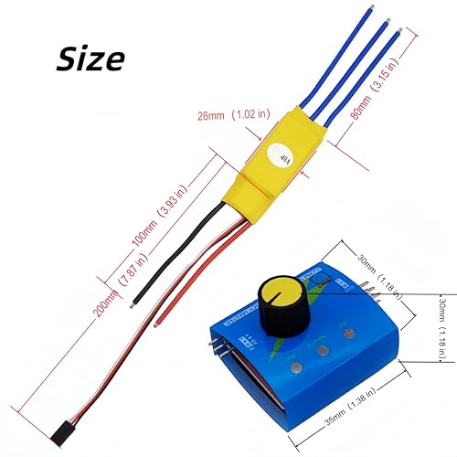 40A Brushless Motor Electronic Speed Controller + 3CH Digital Multi Servo Tester RC Speed Controller Checker ESC Consistency CCPM Master for RC Plane Helicopter