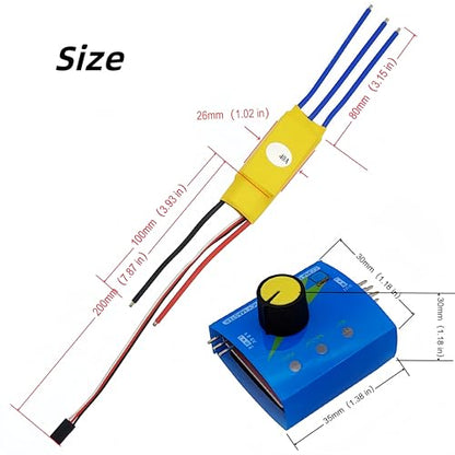 40A Brushless Motor Electronic Speed Controller + 3CH Digital Multi Servo Tester RC Speed Controller Checker ESC Consistency CCPM Master for RC Plane Helicopter