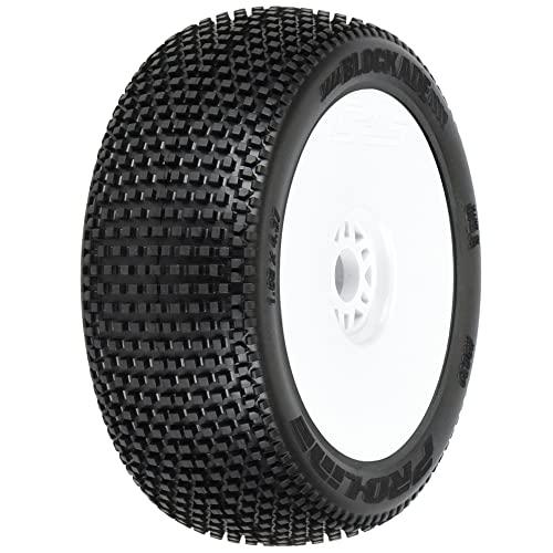 Pro-Line Racing Blockade S3 18 Buggy MTD V2 White Wheels F/R PRO9039233 RC Tire