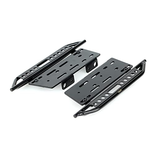 LCX Racing 1/10th RC Crawler Car Metal Rail Steel Side Step Running Board Rock Slider for Axial SCX10 II 90046 Wrangle Body