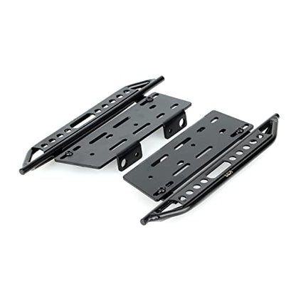 LCX Racing 1/10th RC Crawler Car Metal Rail Steel Side Step Running Board Rock Slider for Axial SCX10 II 90046 Wrangle Body
