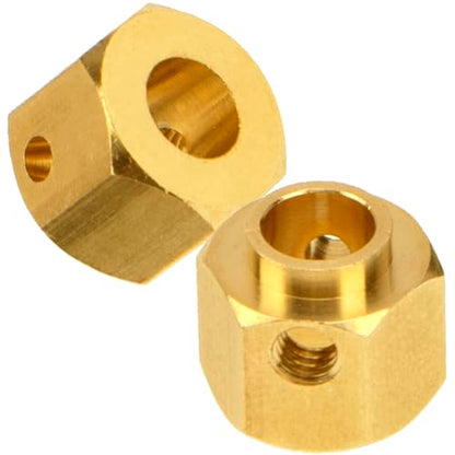 4Pcs Vgoohobby Brass 12mm Hex Hubs Adapter Extension Combiner Counterweight Compatible with Traxxas TRX-4 RC4WD D90 Redcat Gen7 RC 1/10 Crawler Car (8mm Thickness) - size: 8mm Thickness