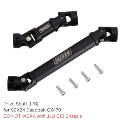INJORA Steel Center Drive Shaft for 1/24 Axial SCX24 Deadbolt GX470