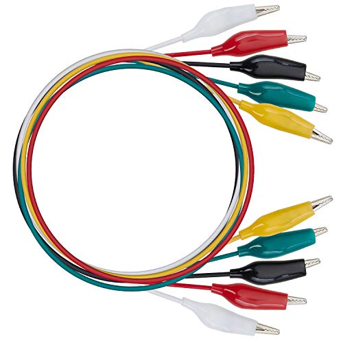 WG-026 10 Pieces and 5 Colors Test Lead Set & Alligator Clips,20.5 inches / 22 AWG Wire (2 Pack) - size: 2 PACK