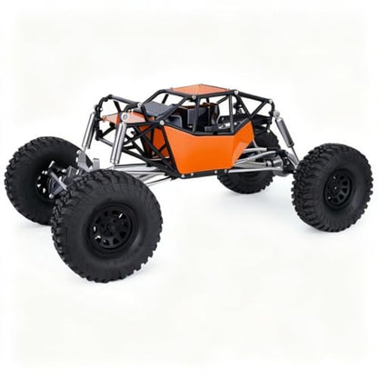 AMK RC Crawler Roll Cage, 1/10 Scale Nylon Rock Buggy Body Cage for Axial SCX10 SCX10 II, Durable RC Rock Crawler Upgrade Part (Orange) - color: Orange