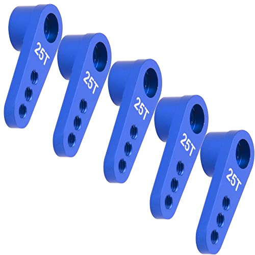 5PCS Metal 25T Servo Arms 25 Teeth Servo Horn Steering Arm Compatible with Savox Power HD HSP Servos Motor Wltoys Himoto Redcat 1/8 1/10 RC Car