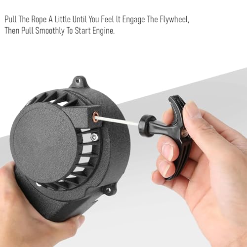 Motorcycle Recoil Pull Starter, Motorbike Engine Pull Start Recoil Starter Ignition Coil, Compatible with 47cc 49cc 50cc 2 Stroke Engines SX50 KT50 Mini Dirt Bike Quad ATV