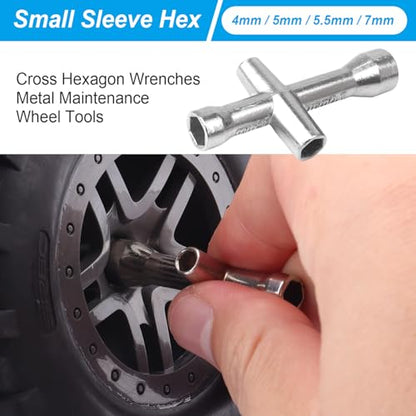 17mm Hex Wrench & Small Cross Wrench RC Tools for 1/8 1/10 Traxxas Arrma Redcat RC Car Truck Crawler Buggy