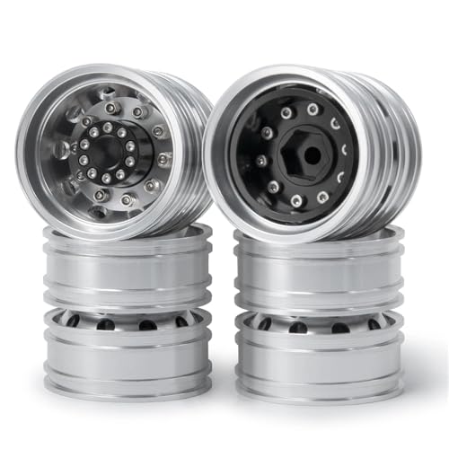 RC Car Toys Parts for Tamiya 1/14 Aluminum Alloy Front Rear Wheels Rims Hubs Set 6x6 8x8 RC Tractor Truck Trailer Car Accessories(8x8) - size: 8x8