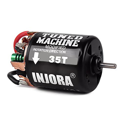 INJORA 540 Brushed Motor 35T Waterproof Motor for 1/10 RC Cralwer Car Axial SCX10 Pro SCX10 AXI03007 90046 TRX4 D90 Monster Truck （35T） - size: 35T