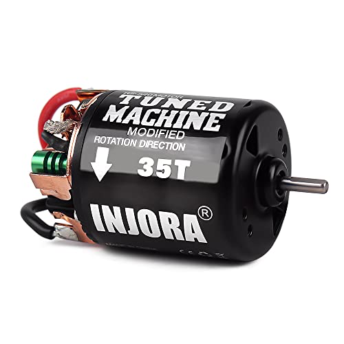INJORA 540 Brushed Motor 35T Waterproof Motor for 1/10 RC Cralwer Car Axial SCX10 Pro SCX10 AXI03007 90046 TRX4 D90 Monster Truck （35T） - size: 35T