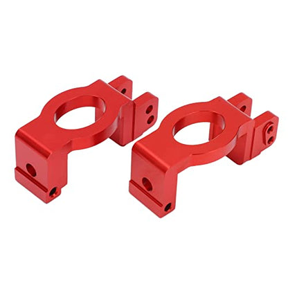 Metal C Hub Carrier Caster Blocks C Shaped Wheel Seat Base Set High Performance RC Car Upgrade Parts for 1/6 Shredder Model Durable Aluminum Alloy Construction (Red) - color: Red