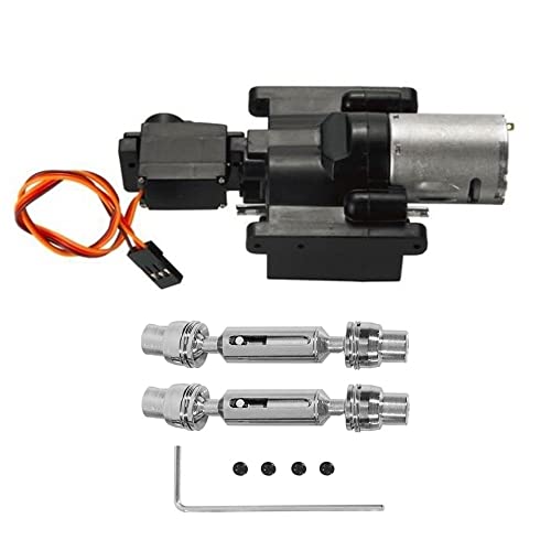 CRUMPS 370 Motor 2 Speed Gearbox with Steel Gear Drive Shaft for WPL C14 C24 B14 B36 MN D90 MN-90 MN99S RC Car Upgrades Parts (Color : E), CRUMPS228 - color: E