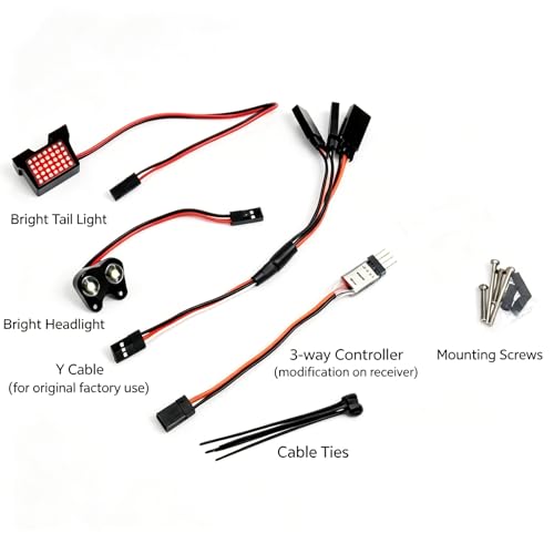 Super Bright COB LED RC Light Kit for 1/14 Arrma Typhon Grom 223S BLX- 3 Modes Headlights & Taillights, Front Rear Lights Accessories Decoration