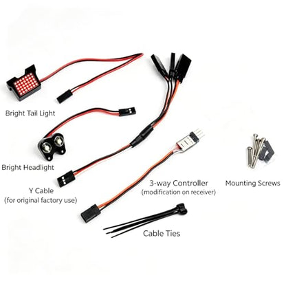 Super Bright COB LED RC Light Kit for 1/14 Arrma Typhon Grom 223S BLX- 3 Modes Headlights & Taillights, Front Rear Lights Accessories Decoration
