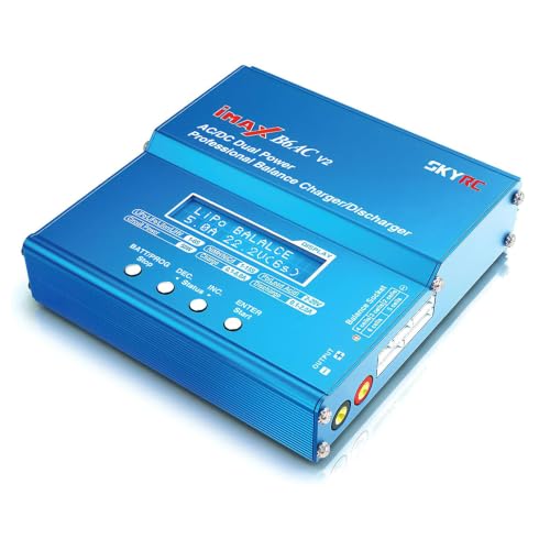 SKYRC iMAX B6AC V2 AC/DC Dual Power Professional LiPo Battery Balance Charger/Discharger | Lipo Battery Charger for 1-6S LiPo/Li-ion/LiHV/LiFe, 1-15S NiMH/NiCd, 2-20V Pb Battery