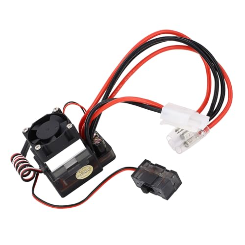 320A RC Brushed ESC for 7.4 to 16V Voltage 2 to 4S LiPo 6 to 12 NiMH Brushed ESC Electronic Speed Controller for 1/10 RC Car Boat