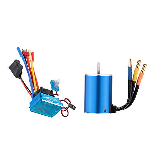 GoolRC 3650 3100KV 4P Sensorless Brushless Motor with 60A Brushless ESC?Electric Speed Controller? for 1/10 RC Car Truck
