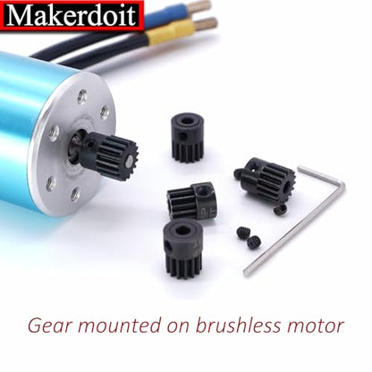 48P 3.175mm Pinion Gear Sets 5Pack 13T 14T 15T 16T 17T Hardened Steel fit 3.175mm (1/8-Inch) Shaft RC Car Truck Upgrade