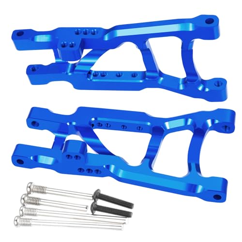 4PCS Aluminum Front & Rear Suspension A-Arms Set Alloy Front Lower Swing Arm Kits Replacement for 1/10 Traxxa Slash 2WD RC Short Course Truck Upgrade Parts